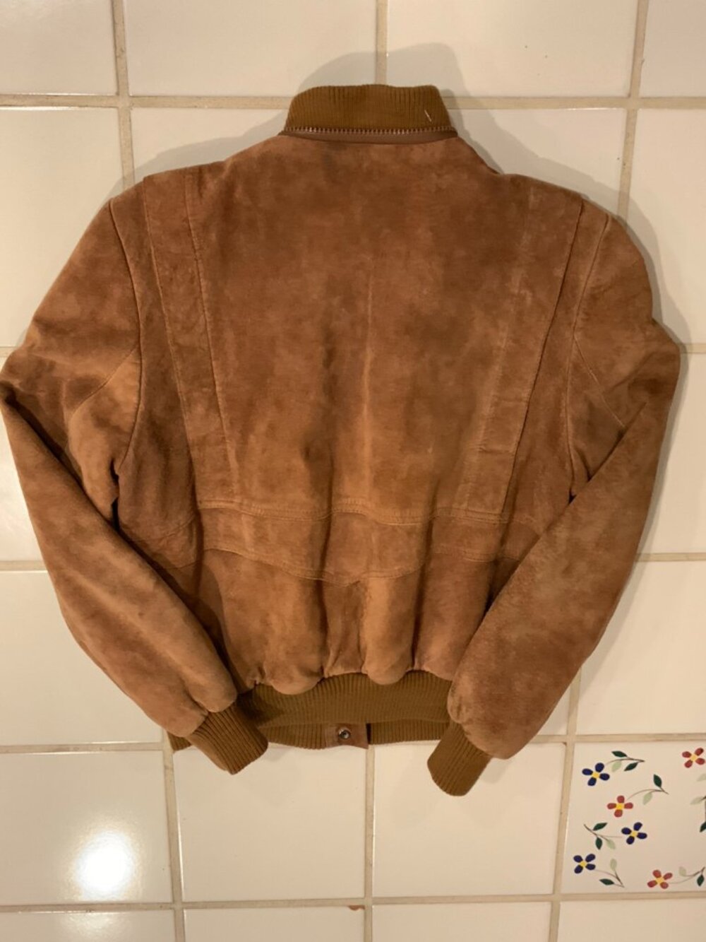 Vintage Wilsons Suede Leather Bomber Jacket Brown Women’s Size 10 - Picture 4 of 4